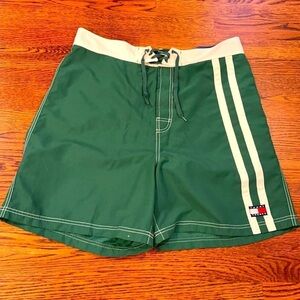 AC:  Tommy Hilfiger Green Swim Trunks Shorts